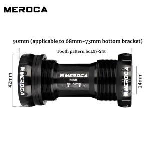 호환 MEROCA bb68 바텀 브라켓 BSA 24mm MTB 로드 바이크 베어링 밀폐형 나사형 bc1.37x24t 68-73mm 센터