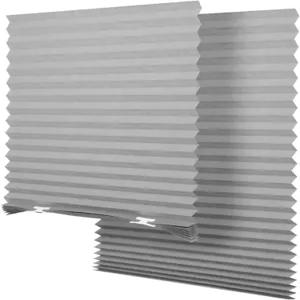 SEEYE 조명 필터링 임시 블라인드 무선 음영 원단 플리츠 쉽게 자르고 설치 가능 36인치 W x 72인치 L 2팩