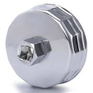 엘레초이 74mm 14플로트 오일 필터 캡 렌치 제거 도구 소켓, 메르세데스 벤츠, 아우디, 스프린터, 폭스바겐, 마쓰다, 헤비 듀티 실버 합금강과 호환 가능