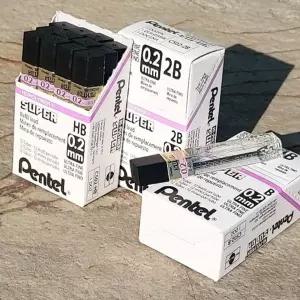 0.2mm 초극세사 샤프심..펜텔 HI-POLYMERC Super 1갑문구용 필기용 용품 리필 도구 필기류 필기구 사무