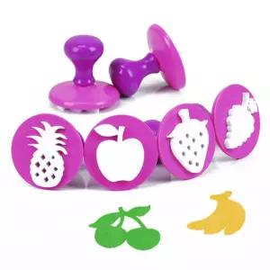 라인스탬프과일모양 6종 세트미니 EVA 아이미술놀이 물감 찍기 어린이