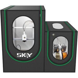 2 in 1 3D 프린터 인클로저에 수납 박스 LED 조명, 온도 습도계, 방화 방진 텐트 보호 커버 820*600*720mm, 밤부 랩 A1, A1 미니, 엔더3 시리즈, Neo용