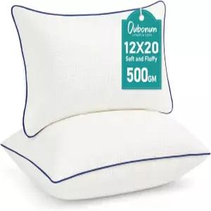 우보눈 12x20 베개 삽입물 2개 세트 소파 침대 거실용 사각형 장식 던지기 다운 대체 폴리에스터 충전물