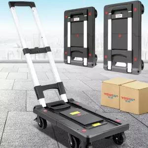 택배 카트 카트 카트 카트 카트 용 손수레 장보기 접이식 작은 폴딩 핸드 가벼운 4바퀴