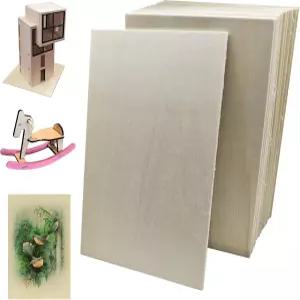 MUXGOA 포플러 합판 시트 20개 절단용 미완성 얇은 목재 연소 도장 모형 제작150x100x2mm