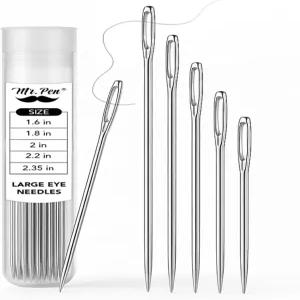 펜 씨 손 바느질용 큰 바늘 50개 5가지 크기 은색 자수