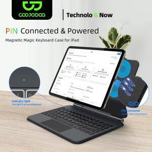 iPad Pro 11 2024 M4 Air 4/5/6 10.9 멀티 터치 패드 스마트 역방향 충전 용 PIN 플러그 앤 플레이 매직 키