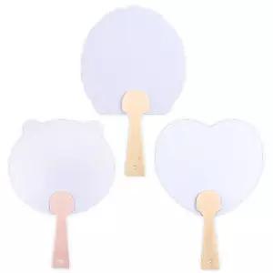 미니 모양 부채 (10개) 그리기 무지 모양 부채 만들기 모양부채 그리기부채