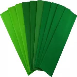 크레페 종이 접힘10매 가로 17인치 세로 6.2피트 멕시코 녹색 색조