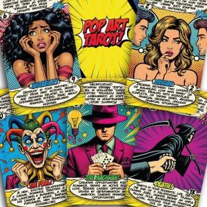 팝 아트 타로 덱 ？ 78장의 의미가 담긴 카드 마그네틱 기프트 박스 400 GSM 두꺼운 재고 쉬운 셔플 초보자