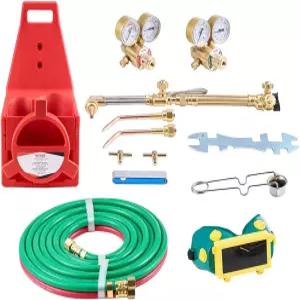 VEVOR 산소 아세틸렌 토치 키트 용접 절단 177인치 트윈 호스 노즐 팁 2개 및 실린더 홀더 미포함를 갖춘