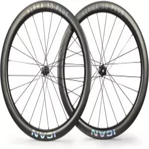 ICAN 알파 40 /50 플러스 1520g /1535g /1555g 카본 디스크 로드 바이크 휠셋 700C 21mm 내폭 클린처