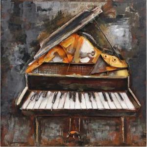 엠파이어 아트 다이렉트 매직 키 혼합 미디어 언 핸드 페인팅 디멘션 월 32인치 x 3인치 바로 걸 수