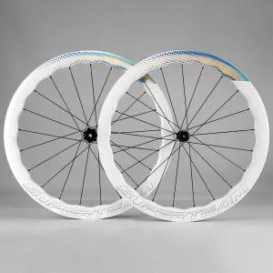 슈퍼팀 카본 디스크 휠 50CU28CC 튜브리스 700C 사이클링 화이트