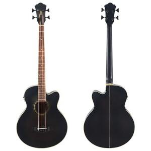 재고 블랙 4현 일렉트릭 어쿠스틱 베이스 기타 43인치 무광 마감 사펠리 목재 일렉트릭 포크 베이스 기타 (