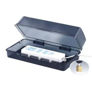 멀티탭 야외 방수덮개 카페 커버 그레이 반투명 소켓