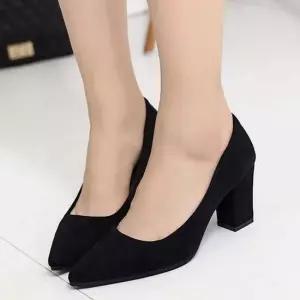 뾰족코 스웨이드 여성 데이트 출퇴근 펌프스힐 구두