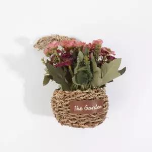 화동바구니 조화바구니 마가렛 벽걸이장식 장미