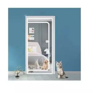 클래식 방묘문 도어 방충망 100x220cm 강아지 고양이 아기 방충 출입구 모기 분리 지퍼