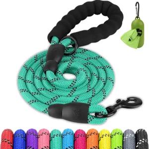 대형견을 위한 조이테일 개 목줄 편안한 패딩 핸들과 반사성이 높은 실을 갖춘 튼튼한 나일론 걷기 및