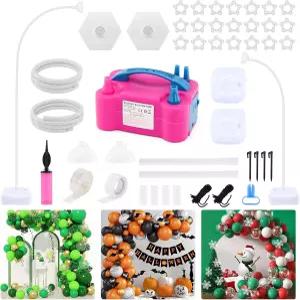 벌룬 아치 스탠드 키트 및 펌프 전기 8.2피트 5피트 자유 굽힘 하프 결혼식 생일 파티 할로윈 장식용