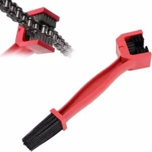 딘 2 PCS 오토바이 체인 브러시 기어 유지 관리 청소 자전거 스쿠터 트라이사이클용 도구 액세서리(레드-1