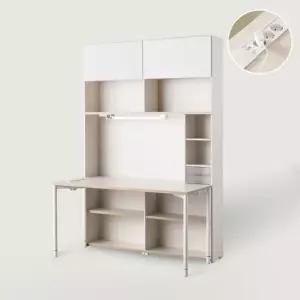 리바트하움 오브제 1400 6단 학생 책상세트 콘센트형 (조명/도어