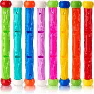 JOYIN 다이빙 스틱 풀 장난감 용 수중 트레이닝 8개 컬러풀 수영 가라앉는 던지기 선물 여름 물놀이