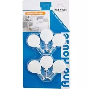 현이몰 심플미니행거 6P3조 부착고리 다용도걸이 벽고 벽고리 걸이 후크 훅 옷걸이 수건걸이 벽걸이