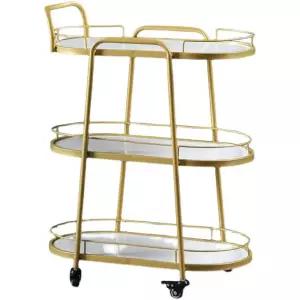 카페 서빙카트 타원형 플레이트 와인 호텔 트롤리 2단
