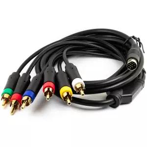 Jujingglobal 6FT RGBS AV 케이블 RGB 동기화 오디오 비디오 RCA 코드 세가 새턴 SS (10핀 플러그)