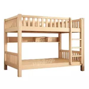 원목 이층침대 침실 싱글 사다리 계단형 가드 조립식 침대프레임 기숙사 벙커침대 수납형 성인
