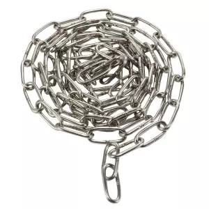 Adyoney 5인치(2mm) 2.2yd(2m) 304 스테인리스 스틸 체인 서스펜션 홈 야외 캠핑 걸이식 광고판 문 번호