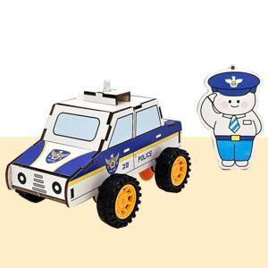 움직이는 경찰차 만들기 자동차 조립 교구 미니어처