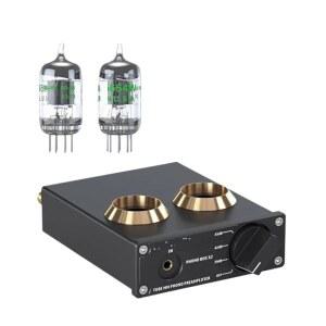 DIY에 적합한 턴테이블 축음기 프리앰프 미니 스테레오 오디오 하이파이 튜브 앰프 박스 X2(5654W 포함)용 포노