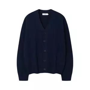 국내매장판 르아르 에센셜 코튼 브이넥 니트 가디건 네이비 303189