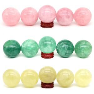 천연석 볼 레이키 치유 크리스탈 구체 마사지 글로브 석영 마노 7 차크라 미네랄 보석 표본 홈 데코 40mm
