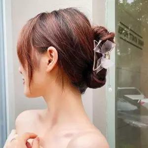 리본 삔 헤어 집게 핀 예쁜 실버 헤어악세사리 반머리핀 꽃 묶음 WFISBH3