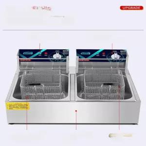가정용튀김기 전기 2구 튀김기 기계 이중 업소용 튀김