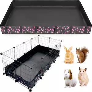 DZWLKJ 기니피그 케이지 라이너 세척 가능한 방수포 바닥 베이스 체리 그래픽 24x48 토끼 친칠라 고슴도치
