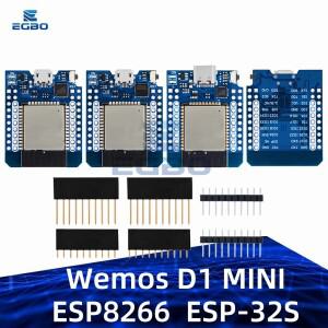 아두이노용 개발 보드 모듈 핀 포함 Wemos D1 Mini 호환 ESP8266 ESP32 와이파이 블루투스 CP2104 ch9102