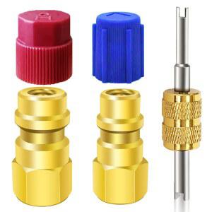 1 Pc R12 ~ R134a 변환 키트 에어컨 충전 밸브 피팅 포트 어댑터 개조 빠른 연결 해제 커플러