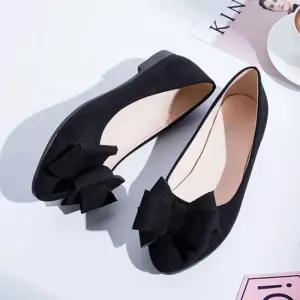 여성리본 스웨이드 가을겨울 신발 정장구두