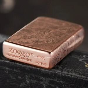 라온식 Zorro 방풍 빨간색 구리 라이터 빈티지 그라인딩 휠 DIY 손으로 조각 한 남자 컬렉션 선물 흡연