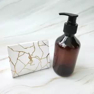 브라운 300ml 디스펜서 공병 원형 펌핑용기