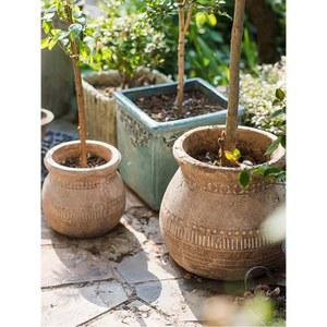 빈티지토분 베트남 화분 대형 정원 선반 미니 대형화분 스톤 화이트 항아리 둥근