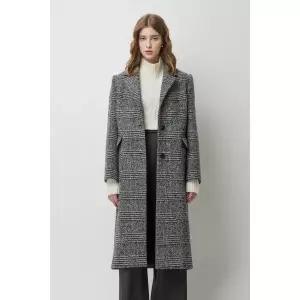 [시슬리](신세계 사우스시티)레오나르도 체크 싱글 테일러드 코트 SACT50561