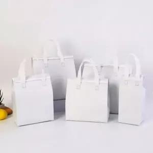 간이 소풍 은박 보온 보냉백 파우치 화이트