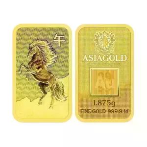 [아시아골드] 1.875g 말 24k 순금 잠상 프레스 골드바