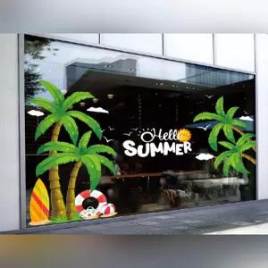 창문스티커 시트지 여름인테리어 매장장식 쇼윈도데코